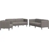 vidaXL Ensemble de canapés 3 pièces tissu taupe