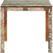 vidaXL Table de salle à manger 82x80x76 cm Vieux bois massif