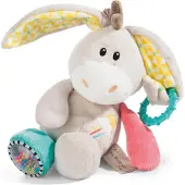 Nici Activity Doudou âne Muli, My First , Jouet à saisir, peluche, peluche, polyester, multicolore, 23 cm, 42076