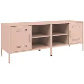 Sonstiges Meubles TV 2 pcs rose 68x39x50,5 cm acier