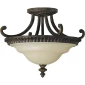 FEISS Plafonnier Drawing Room en noyer, 2xE27x60W, métal, dimensions : 34x44x44 cm, IP20, Feiss