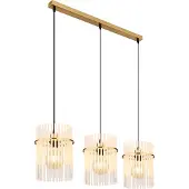 Globo Lampe à suspendre métal doré mat, 3x E27