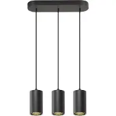 SLV ASTO TUBE, lampe suspendue, GU10, longueur de suspension 250 cm, 3x max. 10 W, noir