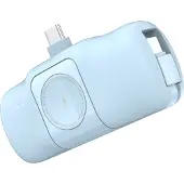 Wozinsky Mini Powerbank Wf16-Ycs 5000Mah 15W Usb-C avec câble Usb-C intégré et chargeur pour Apple Watch - Bleu