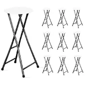 Oviala Lot de 10 tabourets de bar pliant - REKKEM
