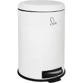 SVITA Poubelle à pédale Poubelle en inox 20L blanc