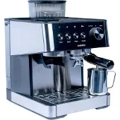 Tornado TCM5431-GS, machine à expresso, 2,3 litres, pour grains de café et café moulu, broyeur intégré, couleur argent
