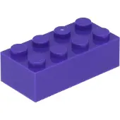 LEGO brique 2x4 3001 - 50 pièces violet foncé