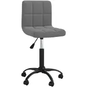 Syfax Chaise pivotante de bureau Gris foncé Velours