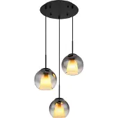 Globo Lighting Lampe à suspendre métal noir mat, 3x E27