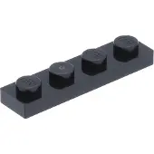 LEGO : 50 pièces Platte 1x4 en noir