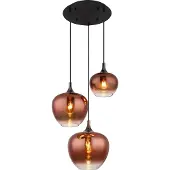 Globo Lighting Lampe à suspendre métal noir mat, 3x E27