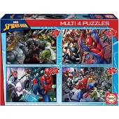Educa 4 casse-têtes progressifs - - Multi 4 In 1 Ultimate Spider-Man