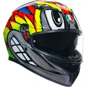 AGV Casque K3 Birdy 2.0 Gris/Jaune/Rouge L