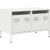 Syfax Meuble TV blanc 68x39x43,5 cm acier laminé à froid