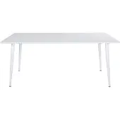 Ebuy24 Polar Table à manger 90x180cm, blanc.