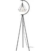 Lux.pro Lampadaire 'Austell' 1 x E27 métal 171 cm noir / blanc