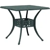 vidaXL Table de jardin vert 80x80x75 cm fonte d'aluminium