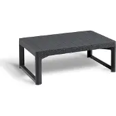 Allibert by KETER Allibert Table de jardin Lyon, couleur : gris graphite, hauteur réglable