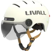 LIVALL L23 Casque blanc 54-58 cm avec visière de protection LED/SOS