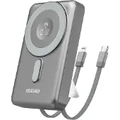 Dudao K29 wireless powerbank 10000mAh 20Watt 2xcables Grå