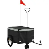 Syfax Remorque de vélo noir et gris 30 kg fer
