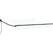 vidaXL , store enroulable blanc, 350 x 250 cm, polyester et métal