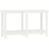 Syfax Banc de travail Blanc 140x50x80 cm Bois de pin massif