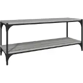 Syfax Meuble TV Sonoma gris 100x33x41 cm Bois d'ingénierie et acier