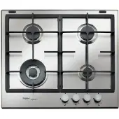 Whirlpool Table de cuisson à gaz 4 brûleurs GMR6422IXL 60 cm Acier Vendu en qualité B 8003437234927