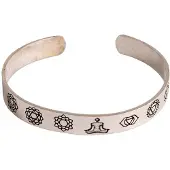 Berk Esoterik Bijoux symboles - Bracelet Chakra argent