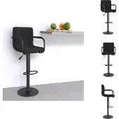 vidaXL Tabouret de bar noir velours - Tabouret de bar