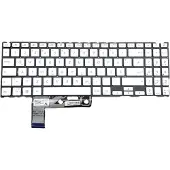 T-ProTek FRANÇAIS - Clavier argenté rétroéclairé compatible avec Asus ZenBook 15 UX533FD-A9028T