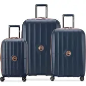 Delsey PARIS trolley Carrousel Expandable 4 Double Rolls Trolley L / M / S L Navy bleu marine 76cm