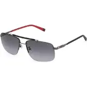 FILA Lunettes de Soleil SFI210 61/15/145 Total shiny gun Stainless steel MAN SFI210