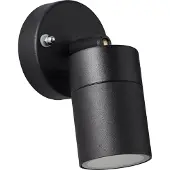 Brilliant Projecteur mural extérieur noir JANDY | tête pivotante | dimmable avec ampoule adaptée | 1x GU10 douille max. 10 Watt | métal/verre | IP44