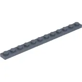 LEGO 1x12 plaques 60479 - 50 pièces gris bleuté foncé