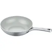 Berndes b.free Veggie-Wok, Poêle à wok, Poêle à wok, Adapté à l'induction, Aluminium recyclé, Gris, Ø 28 cm, 0008634328
