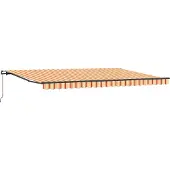 Syfax Auvent Rétractable Jaune et Orange 500 × 350 cm