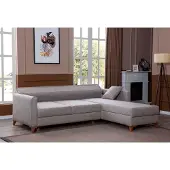 AEA Hellgraues Stoffsofa Wohnzimmer Designer Couch Luxuriöses Ecksofa