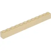 LEGO 50 pièces 6112 Brick 1x12 Part Basic Bricks 50 Beige