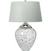 Quintiesse Lampe de table LED, acier, verre, transparent, H 71,5 cm