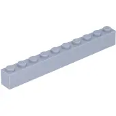 LEGO 100x brique 1x10, gris clair