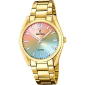 Festina acier inoxydable dames montre bracelet or Casual D2UF20640/7