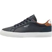 Pepe Jeans Baskets basses 'Kenton Court' bleu marine / marron / blanc