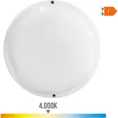 EDM Applique Murale Led Ronde Avec Capteur Crépusculaire Et Détecteur De Mouvement 4000k 18w 1820 Lumens