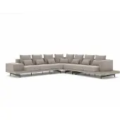AEA Grau Designer Sofa Couch Polster Textil Ecksofa Polstermöbel Wohnzimmer