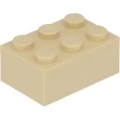 LEGO brique 2x3 3002 - 100 pièces beige