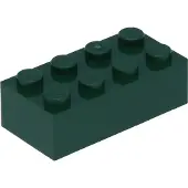 LEGO brique 2x4 3001 - 10 pièces vert foncé