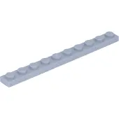 LEGO 1x10 panneaux 4477 - 100 pièces Gris bleuté clair